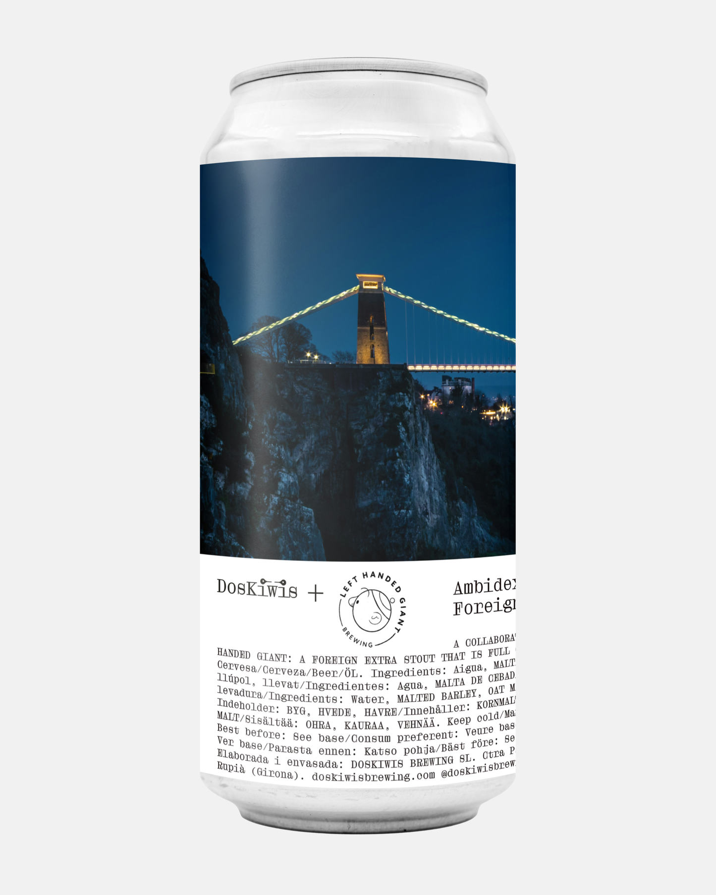 DosKiwis + Left Handed Giant: Ambidextrous Foreign Extra Stout